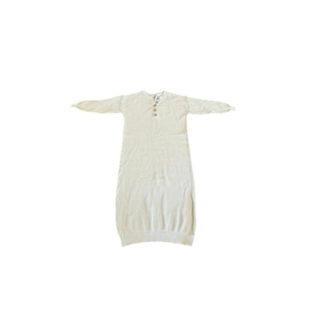 Free People Beach Women XS Hailee Henley Knit Midi Dress Balloon‎ Sleeve Oatmeal